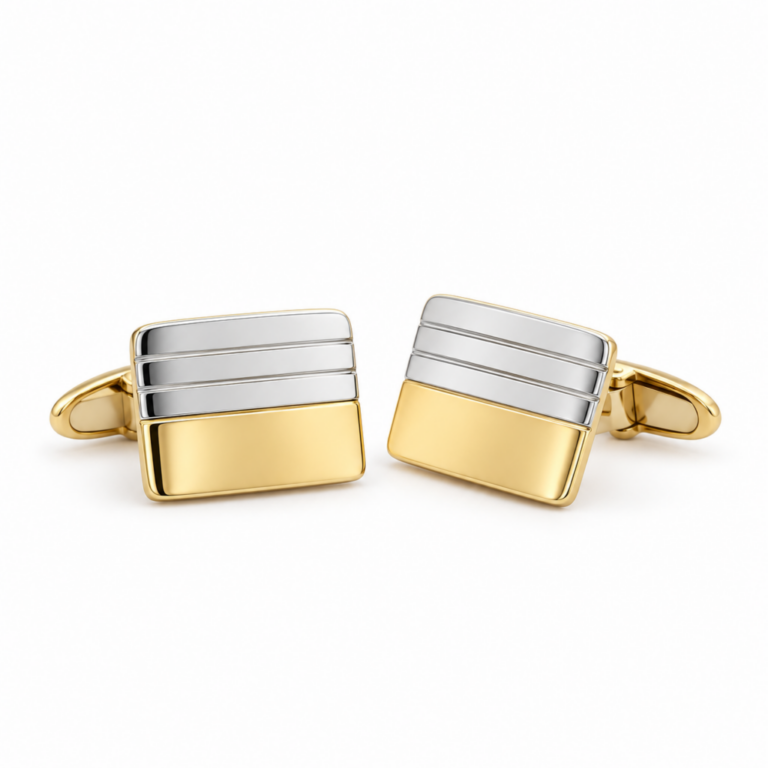 GEMELOS EN ORO AMARILLO Y BLANCO
