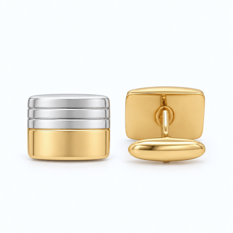GEMELOS EN ORO AMARILLO Y BLANCO - Imagen 2