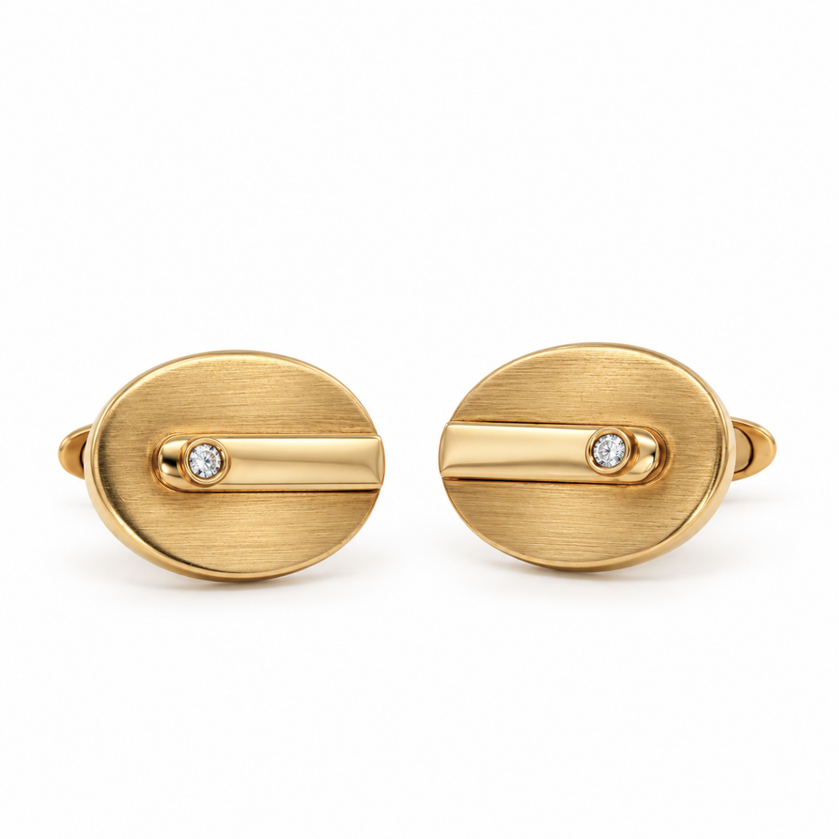 GEMELOS EN ORO AMARILLO CON DIAMANTES