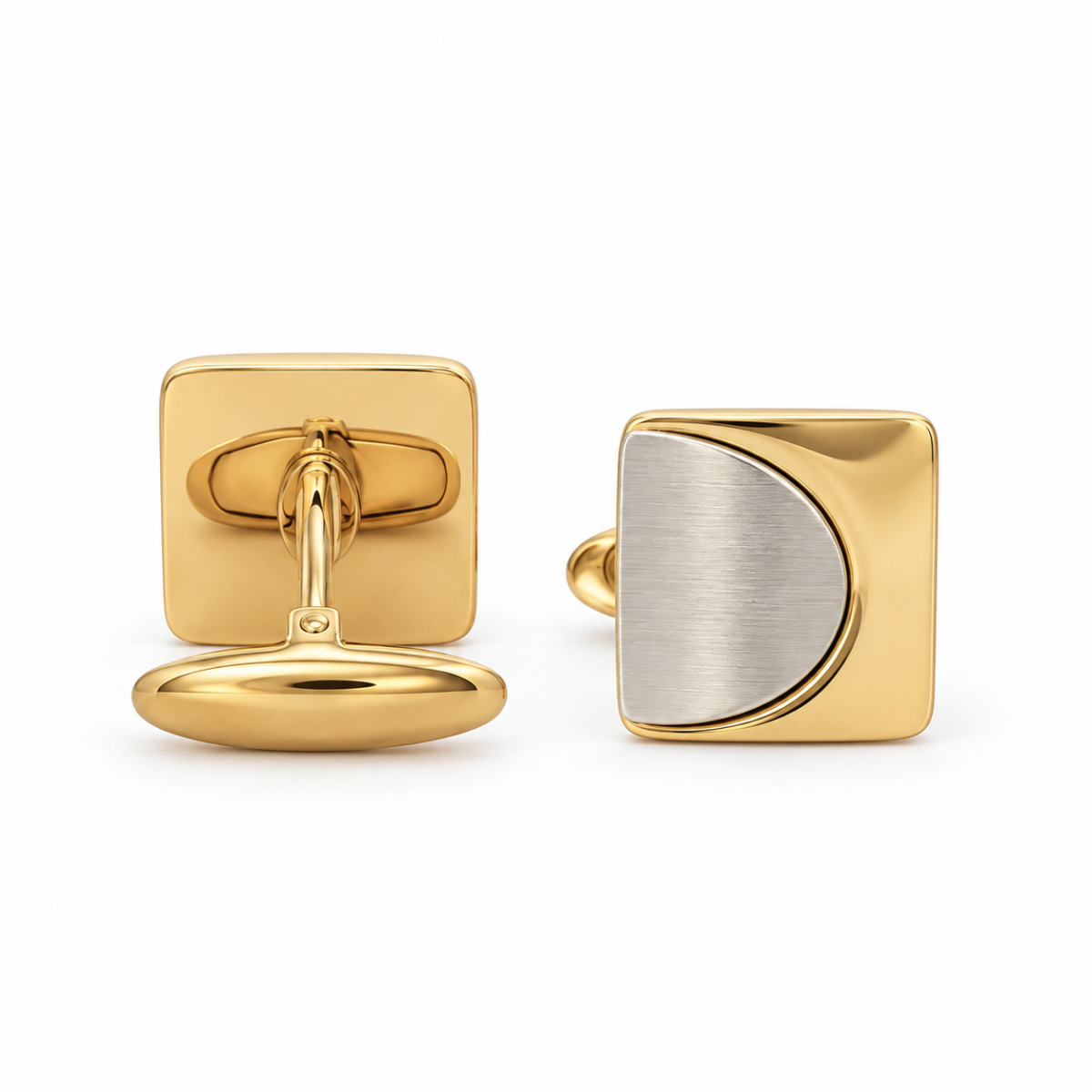 GEMELOS EN ORO AMARILLO Y BLANCO