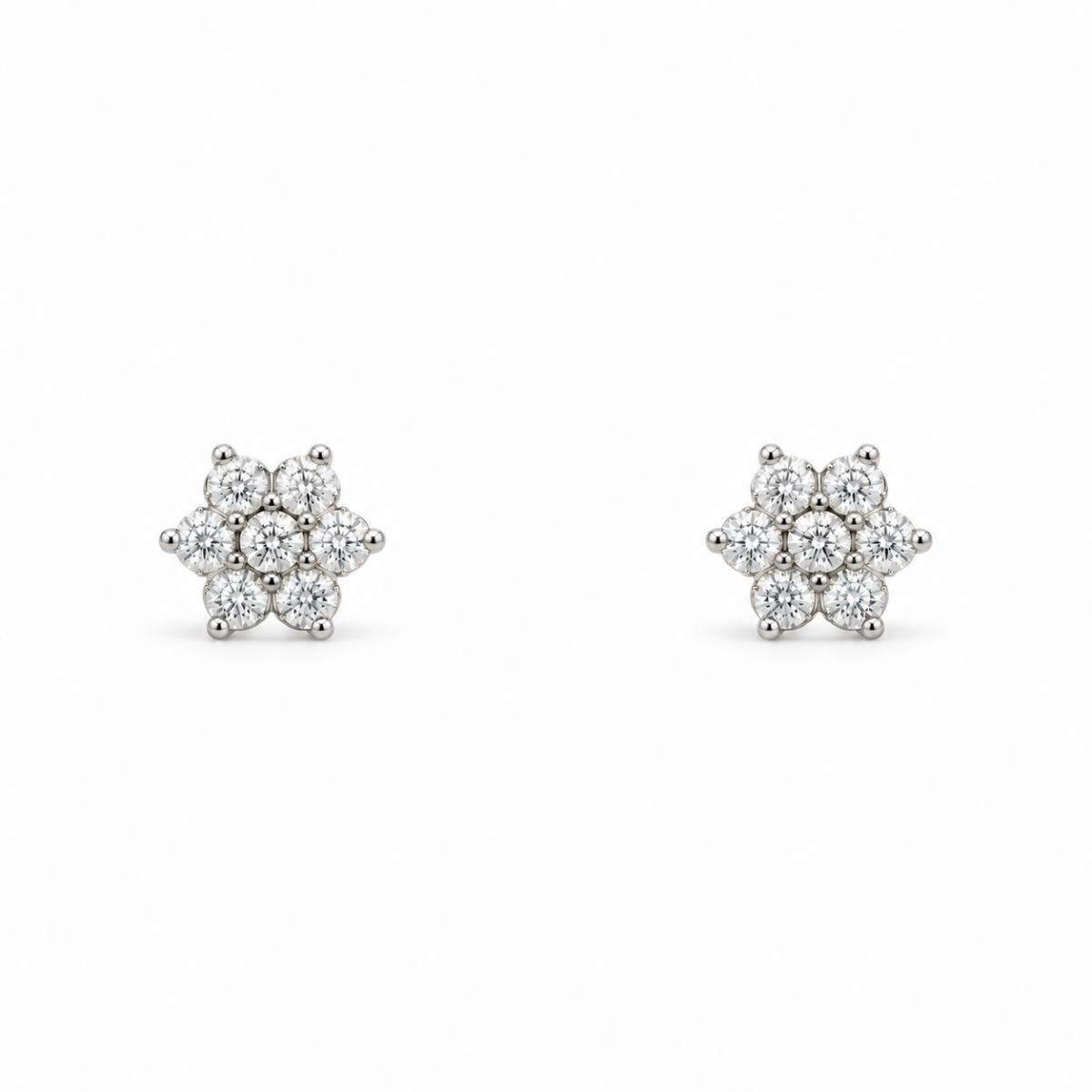 PENDIENTES DE ORO BLANCO CON DIAMANTES