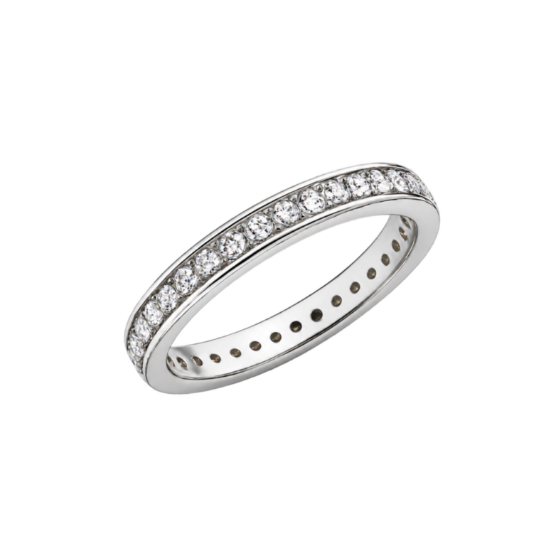 ANILLO DE ORO BLANCO Y DIAMANTES