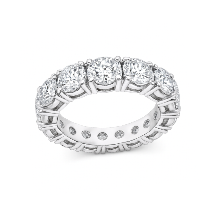 ALIANZA COMPLETA DE ORO BLANCO CON DIAMANTES