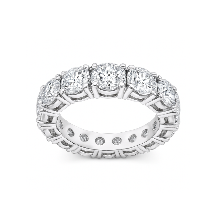 ALIANZA COMPLETA DE ORO BLANCO CON DIAMANTES