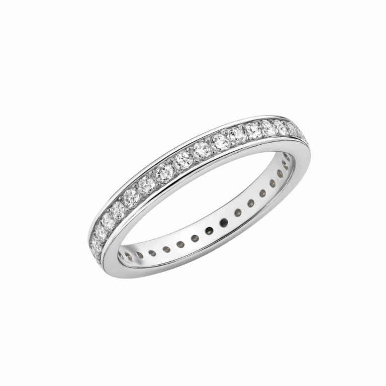 ANILLO DE ORO BLANCO Y DIAMANTES