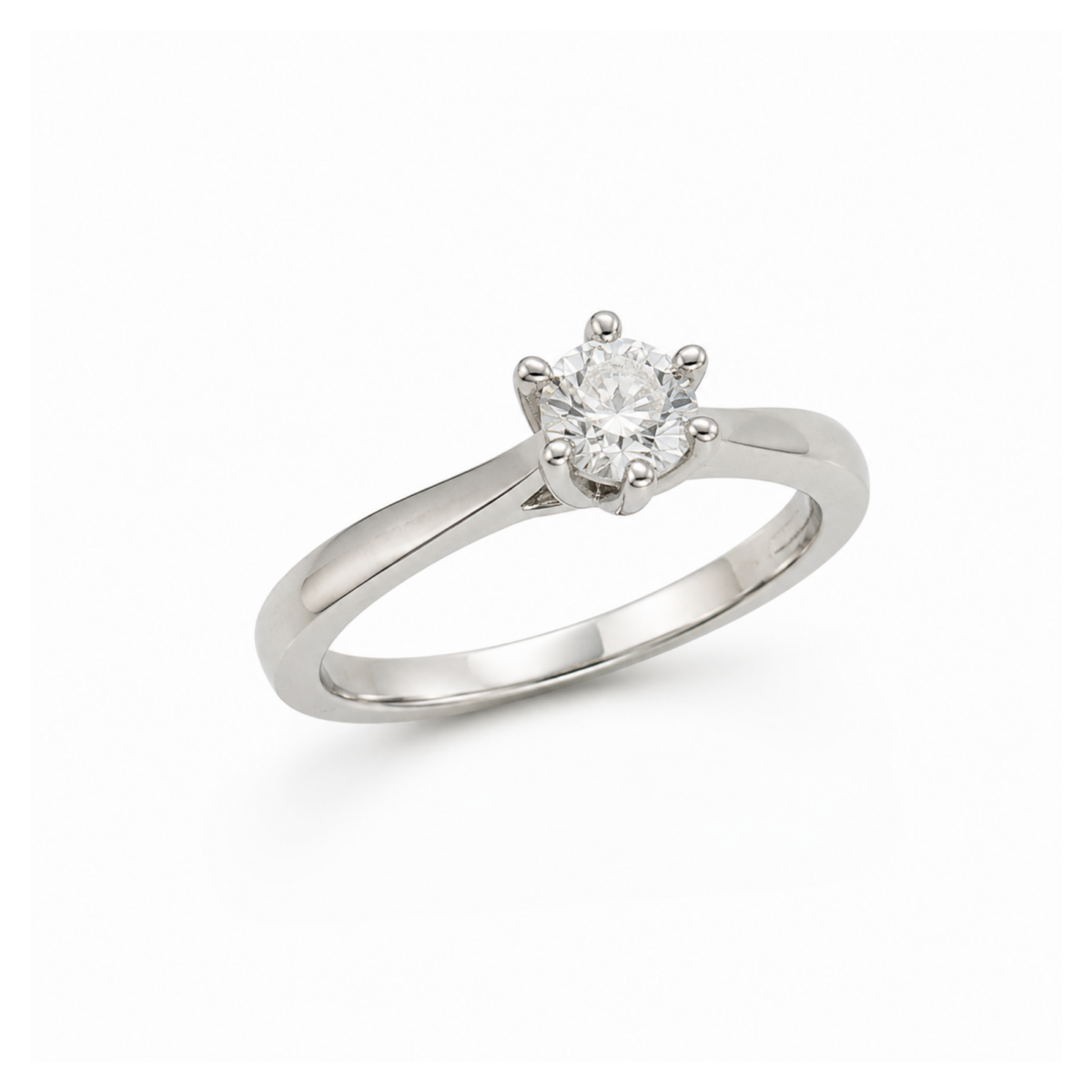 SOLITARIO EN ORO BLANCO CON DIAMANTE