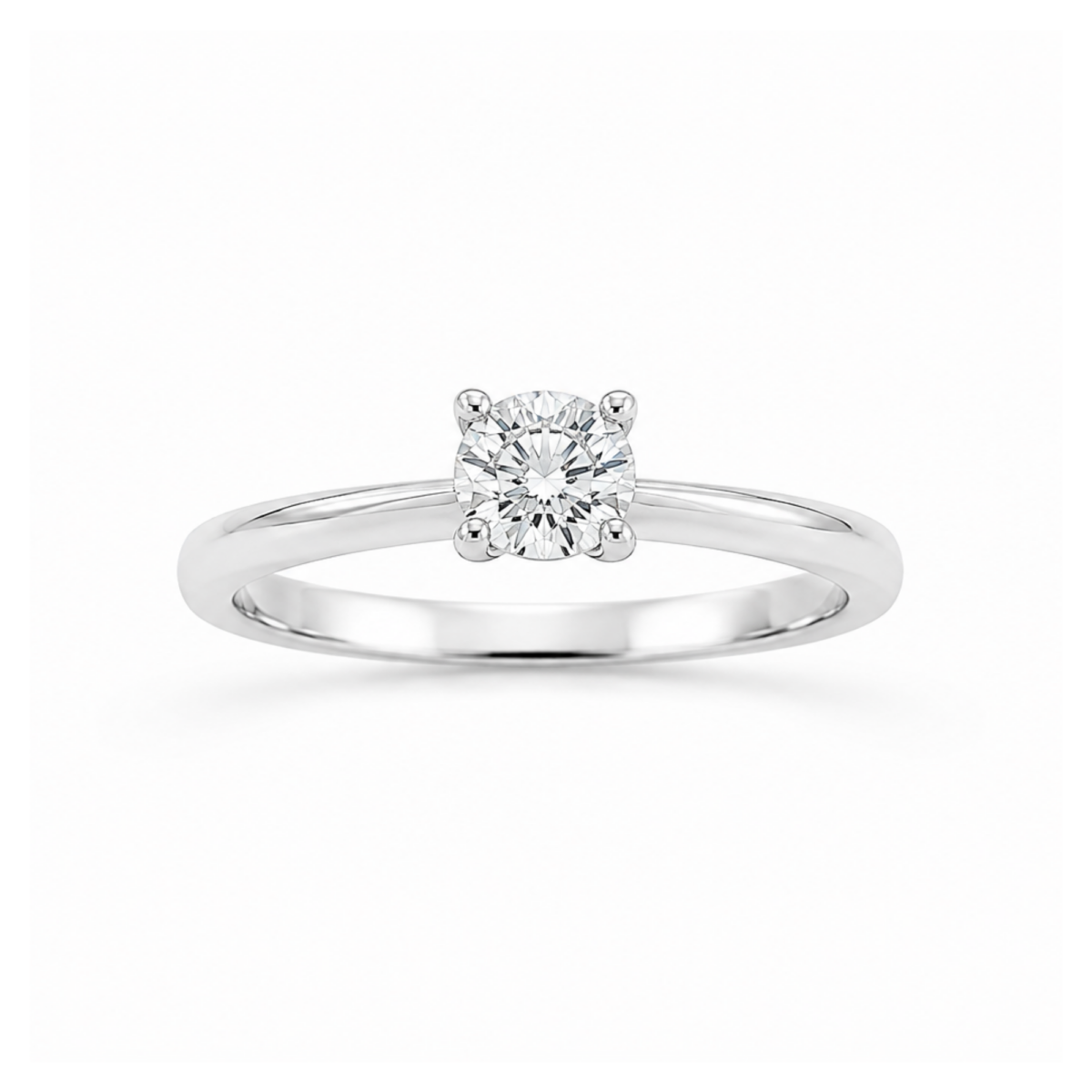 SOLITARIO DE ORO BLANCO CON DIAMANTE
