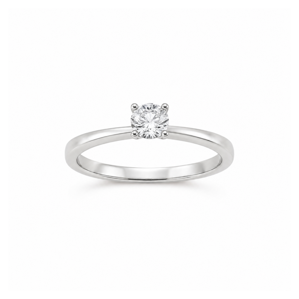 SOLITARIO EN ORO BLANCO CON DIAMANTE