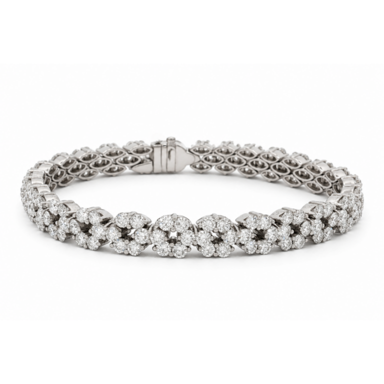 PULSERA EN ORO BLANCO CON DIAMANTES
