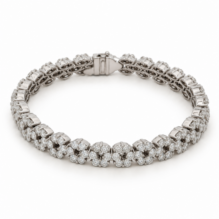 PULSERA EN ORO BLANCO CON DIAMANTES - Imagen 2