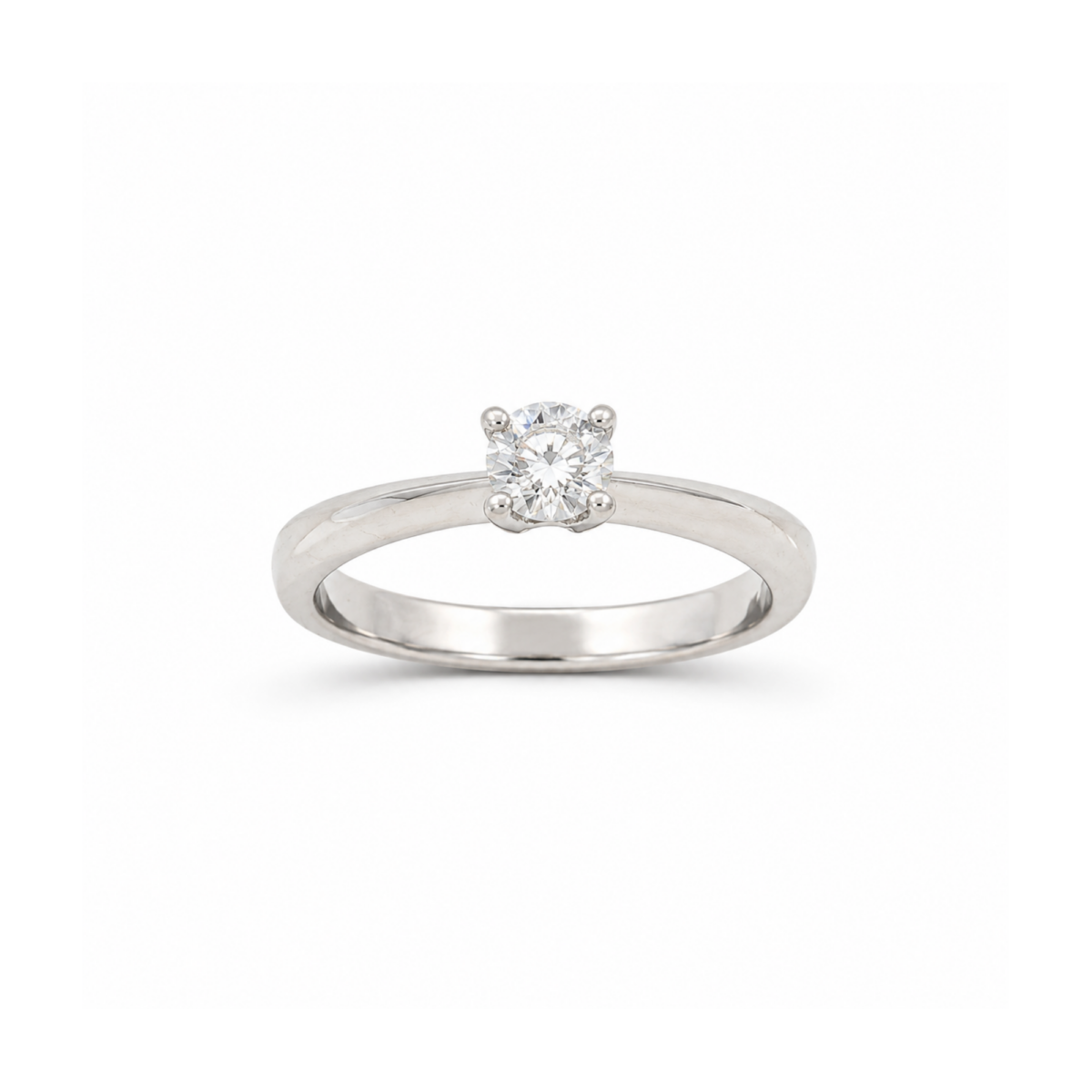 SOLITARIO DE ORO BLANCO CON DIAMANTE